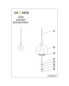 ELSA * COLGANTE CRISTAL BOLA - E27 - BRONCE + OPAL ( SIN BASE)